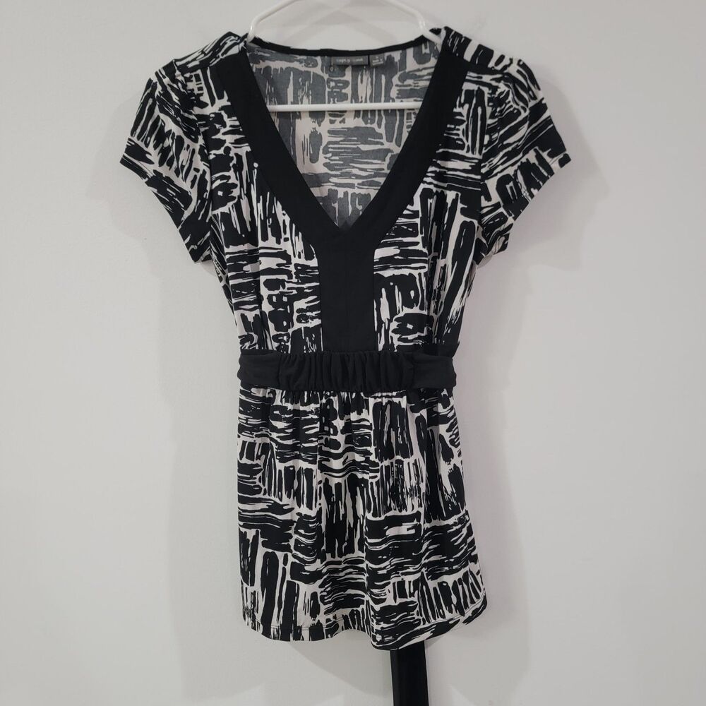 Y2K Apt 9 Womens Babydoll Top‎ Size Small Abstract Belted
